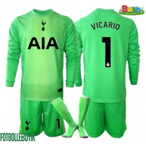 Tottenham Hotspur Guglielmo Vicario #1 Målvakt Hemmaställ Barn 2025-26 Långärmad (+ Korta byxor)